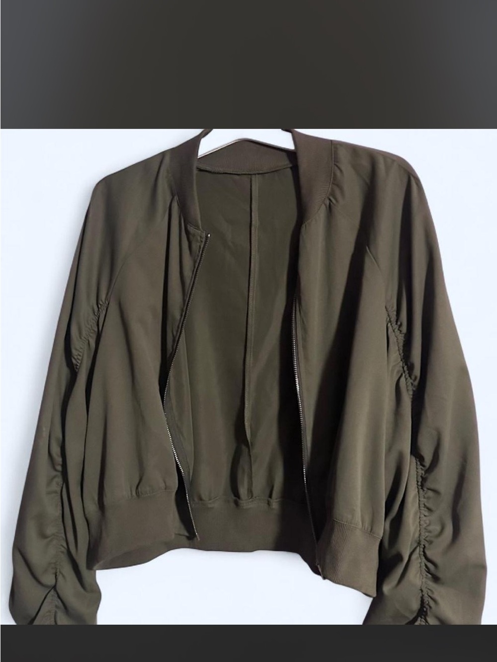 SHEIN Olive Green Women's Bomber Jacket